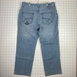Enyce Light Wash‎ Y2K Baggy Jeans 38x33 Stitch Streetwear Skate Wide Leg Denim